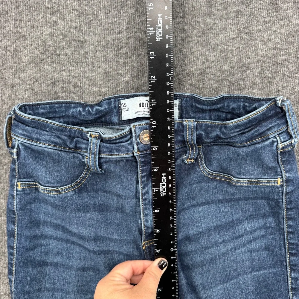 Hollister Curvy High-Rise Jean Legging Dark Wash Blue Advanced Stretch 6 skinny